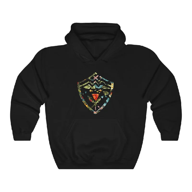 Hawaii Floral Shield Unisex Heavy Blend™ Hooded Sweatshirt