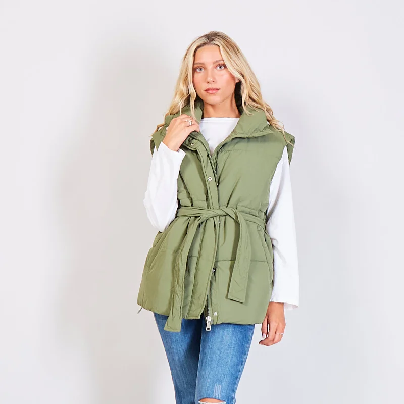 Wholesale oversized sleeveless padded jacket