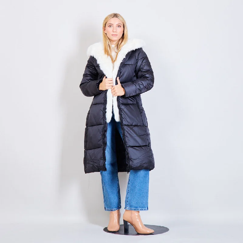 Winter coat with fur collar wholesale