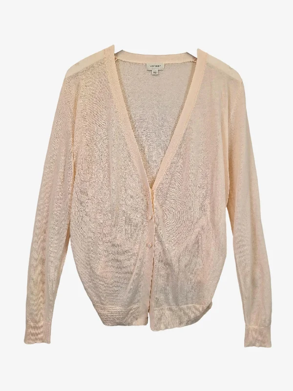 Witchery Ruched Side Sheer Knit Cardigan Size S