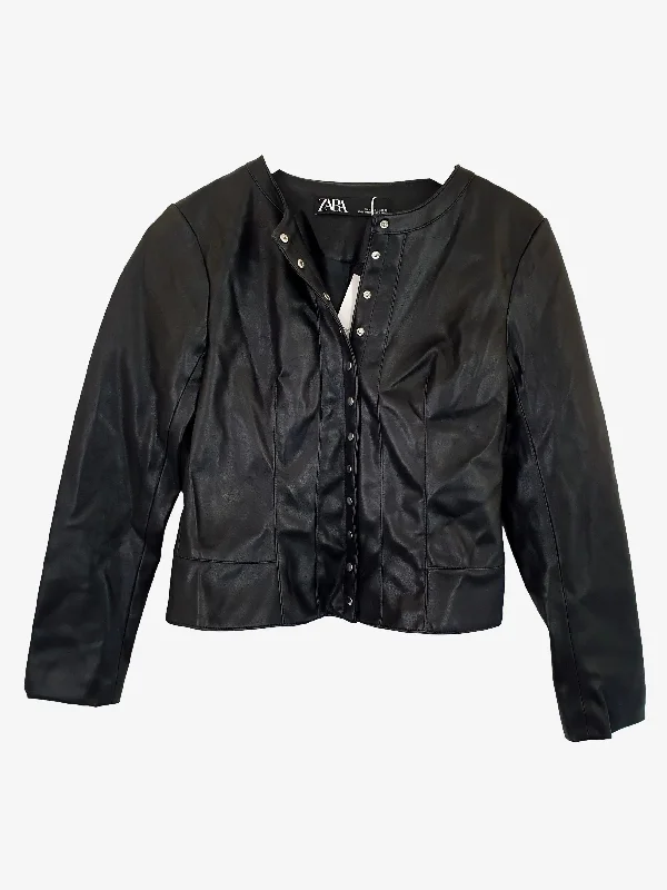 Zara Faux Leather Jacket Size M