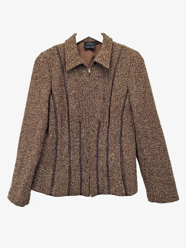 Zoe Brown Tweed Jacket Size 12